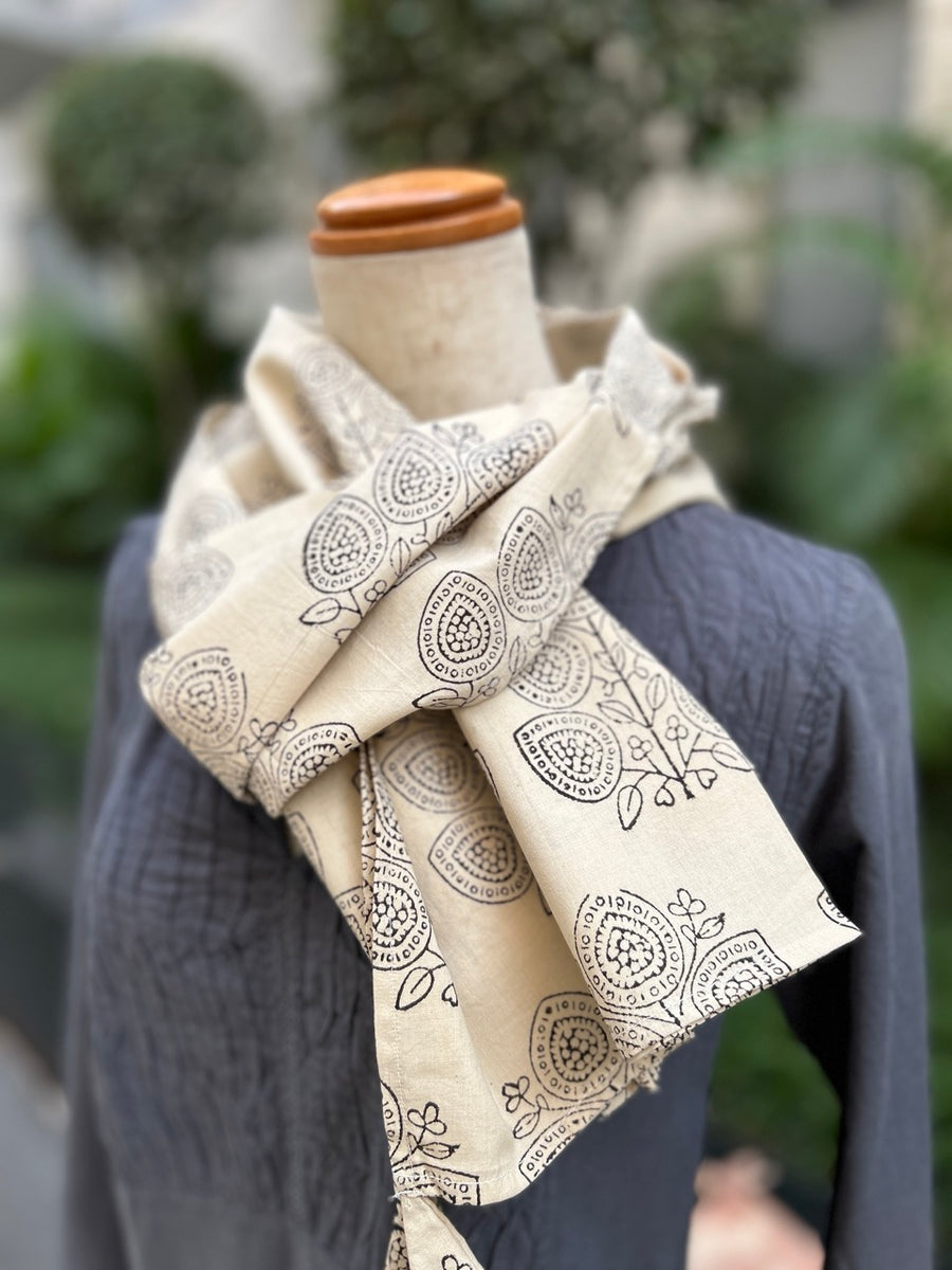 週末限定価格】 JP001 ①ハンドメイド ストール ꕥインド綿 ブロック  