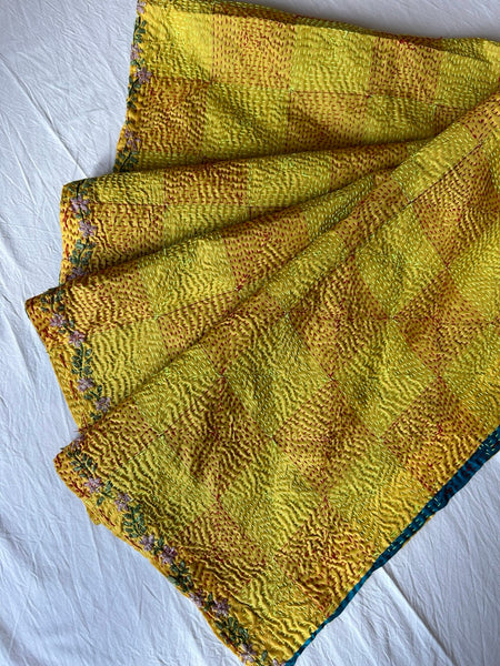 Qantas Silk Stole Violet x Ivory htm150513