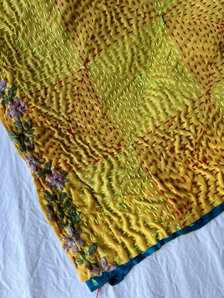 Qantas Silk Stole Violet x Ivory htm150513