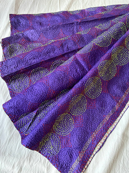 Qantas Silk Stole Violet x Ivory htm150513