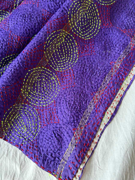 Qantas Silk Stole Violet x Ivory htm150513