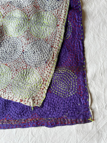 Qantas Silk Stole Violet x Ivory htm150513