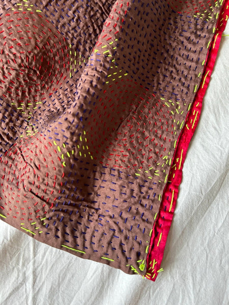 Qantas Silk Stole Violet x Ivory htm150513