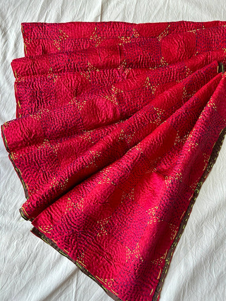 Qantas Silk Stole Violet x Ivory htm150513