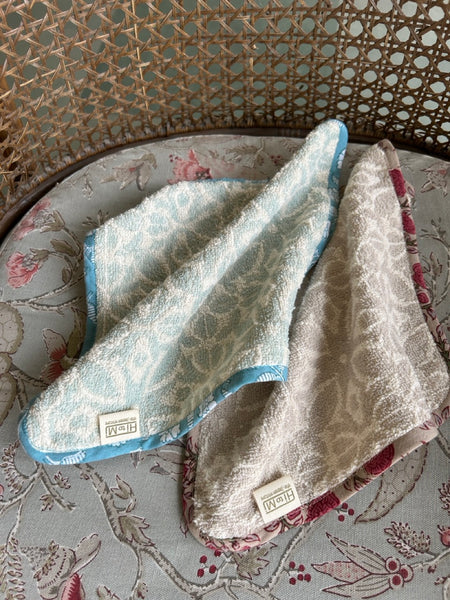 Fluffy towel handkerchief, blue htm150520
