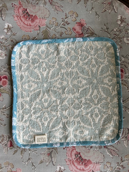 Fluffy towel handkerchief, blue htm150520