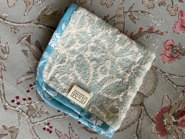 Fluffy towel handkerchief, blue htm150520