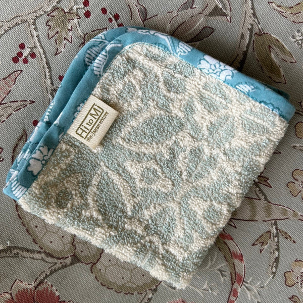 Fluffy towel handkerchief, blue htm150520