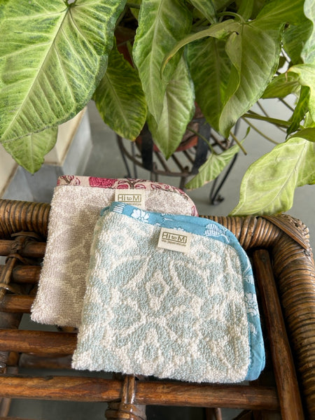 Fluffy towel handkerchief, blue htm150520