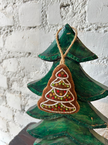 ハンドメイド フェルトオーナメント　ツリー／ブラウン htm150559