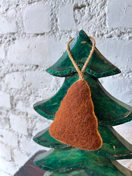ハンドメイド フェルトオーナメント　ツリー／ブラウン htm150559