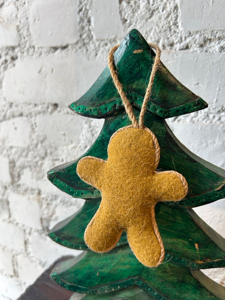 ハンドメイド フェルトオーナメント　ジンジャーマン／モカ htm150559