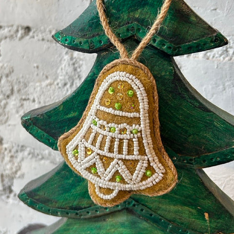 ハンドメイド フェルトオーナメント　ベル／モカ htm150559