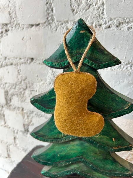 ハンドメイド フェルトオーナメント　ブーツ／モカ htm150559