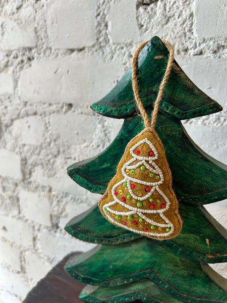 ハンドメイド フェルトオーナメント　ツリー／モカ htm150559