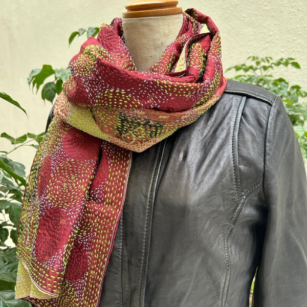 カンタストール　シルク　レッドxライトベージュhtm150563