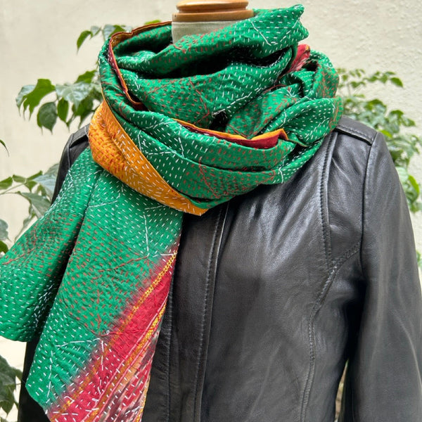 カンタストール　シルク　レッドボーダーxオレンジ htm150563