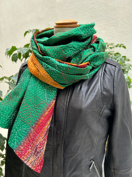 カンタストール　シルク　レッドボーダーxオレンジ htm150563