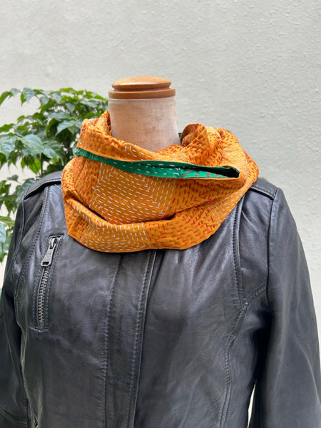 カンタストール　シルク　レッドボーダーxオレンジ htm150563