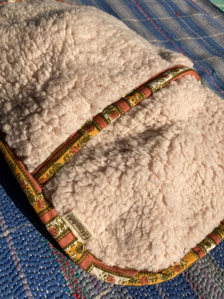 湯たんぽと湯たんぽカバーセット　ブルー系カンタxモフモフ　htm150297