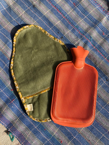 湯たんぽと湯たんぽカバーセット　グドゥリxモフグリーン　htm150297